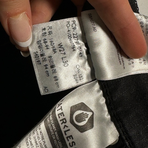 Levis Premium high rise skinny jeans stretch denim charcoal wash 27 - Picture 10 of 10